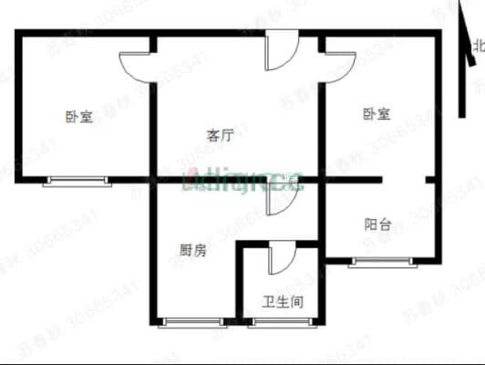全南两居 出行方便 小区环境优美 停车方便 配套齐全-户型图