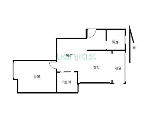 中海龙湾半岛 1室2厅 56.85平米