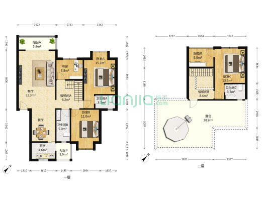 京龙嘉苑 4室1厅3卫 143平方