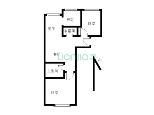 金宇国际C区 13楼 89.55平 两室出售-户型图