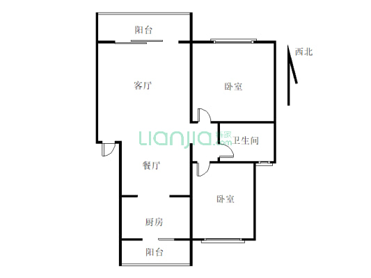 南河  环山路 南山印象大两居手慢无-户型图