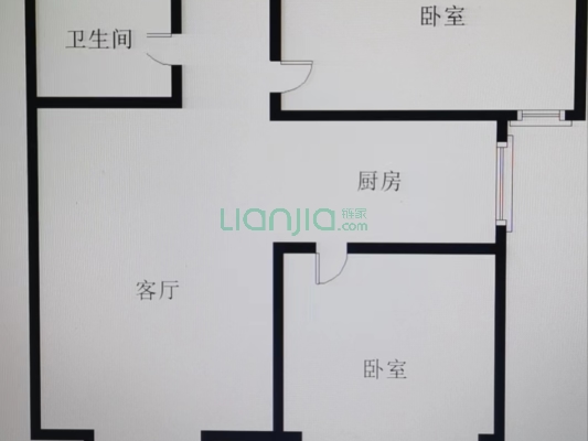 107国道边华丰小区高层纯南向两居出售-户型图