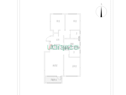 大社区，电梯洋房，一梯两户，惬意的生活。-户型图