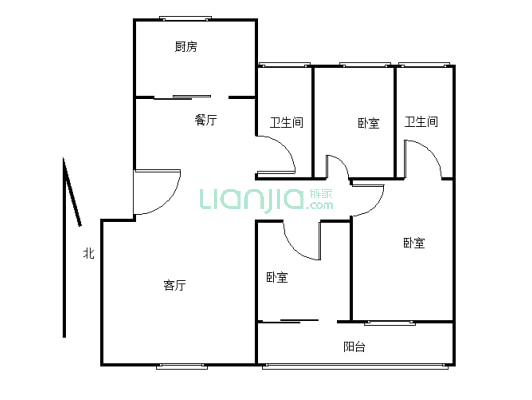 诚意出售湖光花园凤集园二楼162平精装大三室，看房-户型图