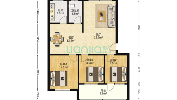 前进旅社宿舍二手房实景图