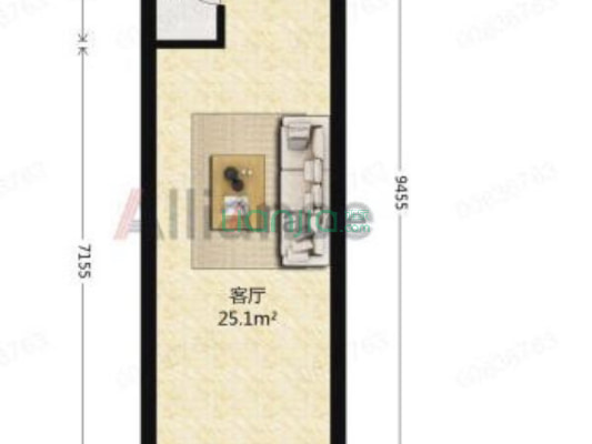 天誉花园4组团 1室1厅 南