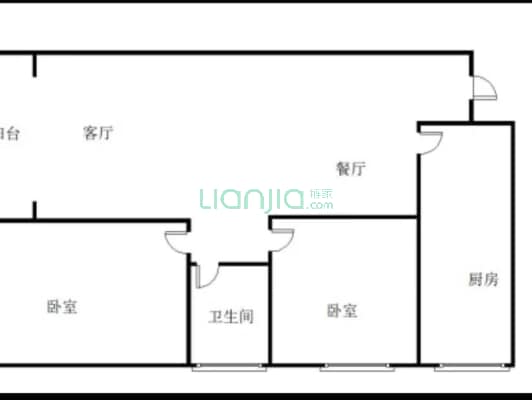 江南星城电梯2室婚房诚心出售，进口硅藻泥-户型图