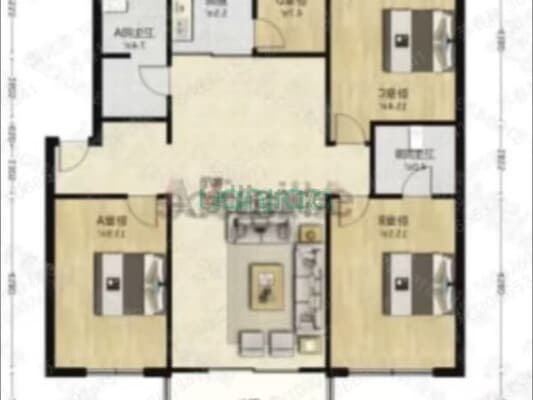 永安小区 3室2厅 南 北-户型图