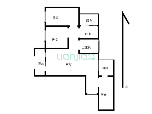 江城一品电梯房，户型房子，清水房-户型图