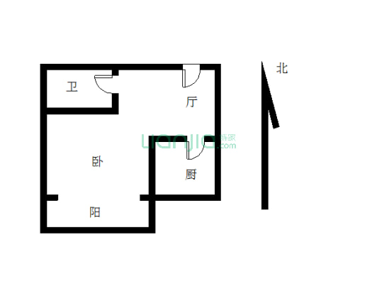 电梯房，交通便利 配套齐全 好楼层采光好-户型图