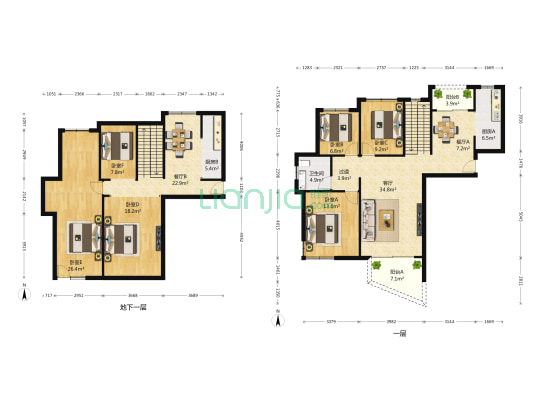威尼斯水城第十一街区 6室3厅1卫 266平方
