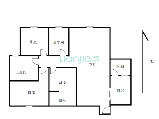 博邦紫韵东城3室1厅2卫   97.00m-户型图