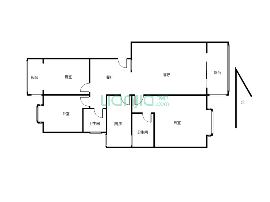 水岸南豪3-2-1-2 117.00m² 60 万 良+现房 价格能谈-户型图