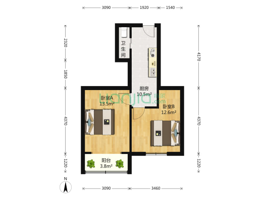 丽园新村 2室0厅1卫 49平方
