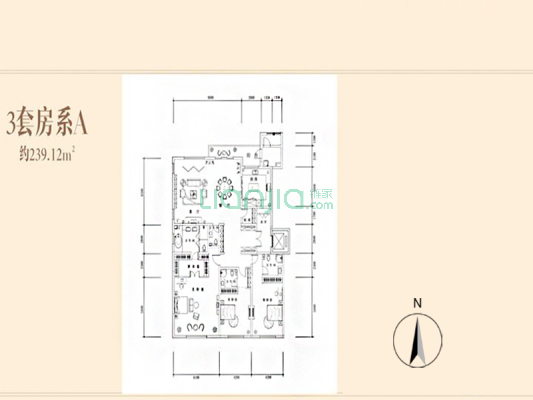 南湖玖號院 3室1厅 南