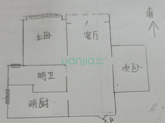 毛坯房，随意装修，中间楼层，涿州生活圈心-户型图