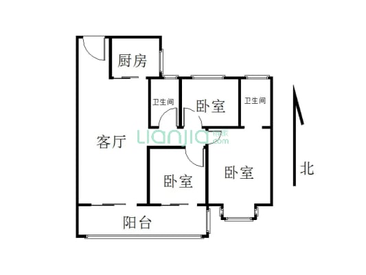 碧桂园凤凰城大三室好楼层有证可贷款-户型图