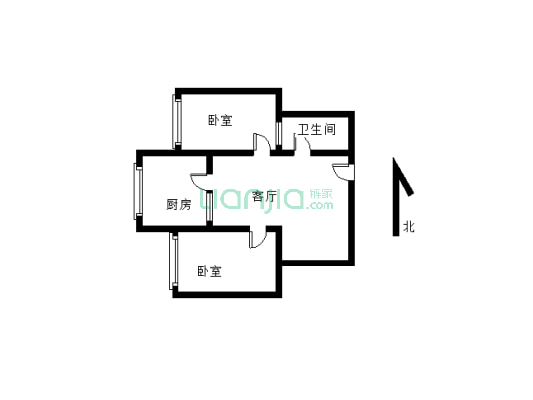 党校小区，中间层，独立2室，看房子随时联系我-户型图