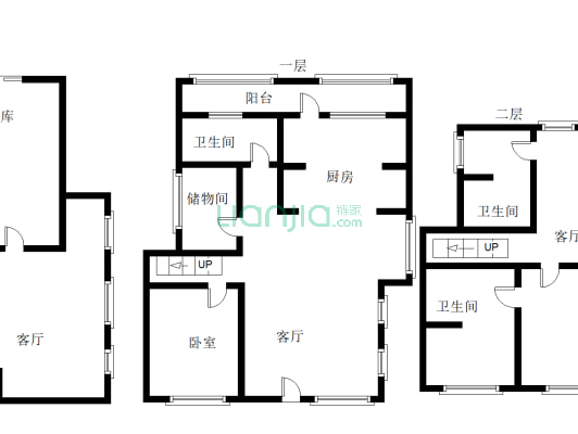 此房产证满二，大花园，带车库，诚意出售。-户型图