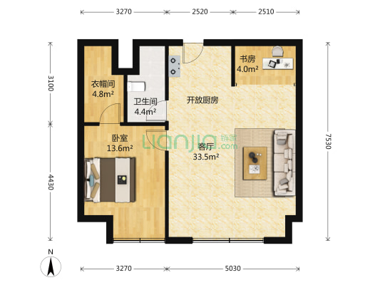 星湖公馆1房带书房。满2年，省大税，湖景好！