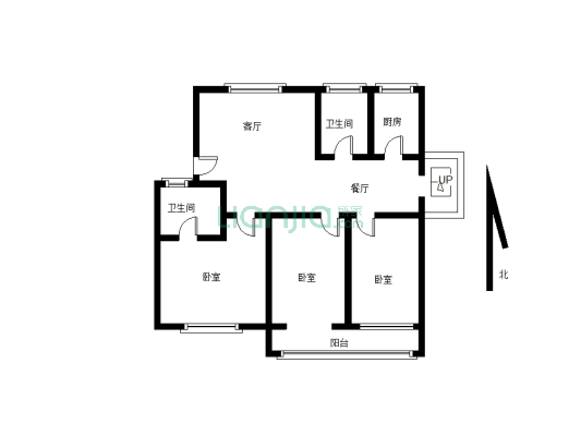 低楼层，大三房，精装修，业主急卖看房方便-户型图