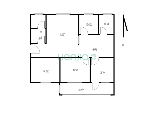 南江一期步梯4楼四室房子均价低支持首付-户型图