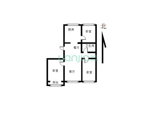 业主诚售森源-保利城三居室 满二 带地下室-户型图