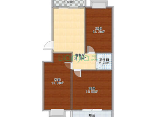 鸿达文化小区南区东关精装修三室两厅一卫带小房