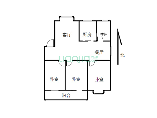 凤凰山庄 3室2厅 东-户型图