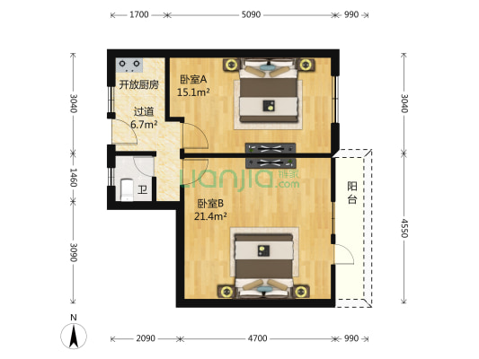 曹杨路1113号 2室0厅1卫 0平方