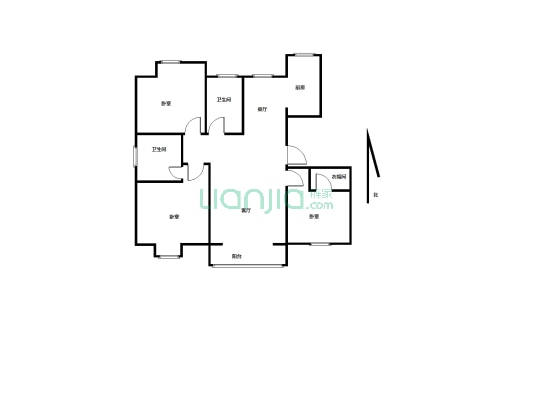 铂悦山洋房123平毛坯房有本可贷款一楼带花园-户型图