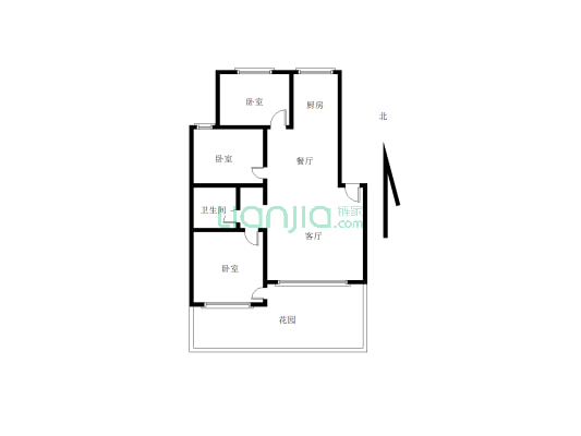 馨泰家园3室 低单价，低首付，看房方便-户型图