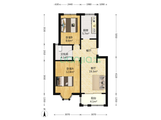 庐秀新苑 2室2厅1卫 0平方