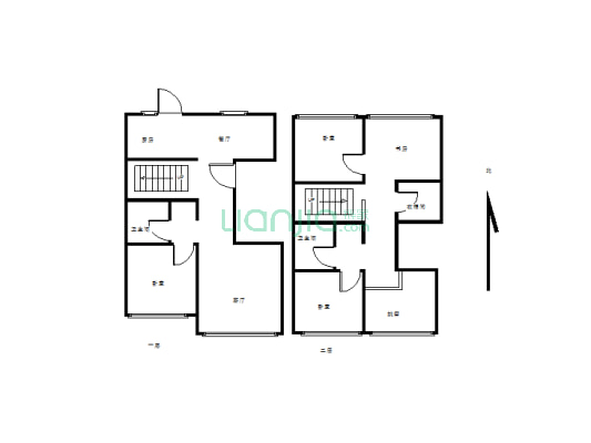 龙福郡 复式楼 11楼 4室 2厅 2卫 精装修 已下证-户型图