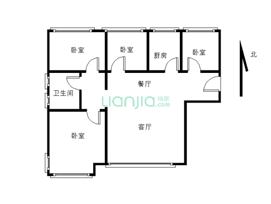 此房精装修，正规四居室，拎包入住 ，诚意出售-户型图
