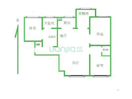 东湖片区繁华地段 优质楼盘三居室-户型图