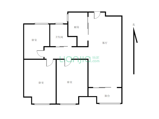 经典三房户型无浪面积小区环境优美高品质小区-户型图