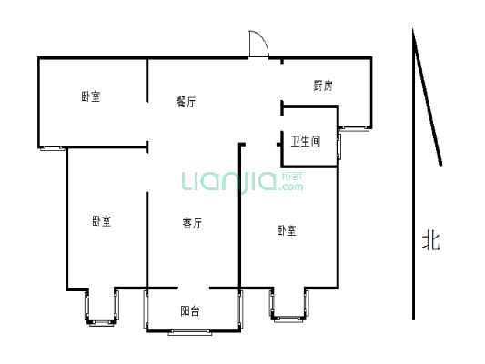 此房户型方正通风好，比较敞亮，楼层好小区靠路位置-户型图