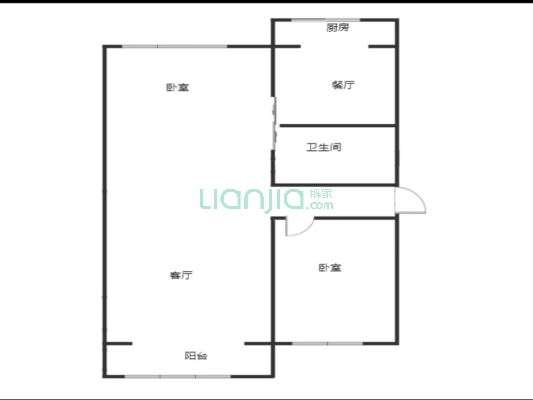 范阳路 水电小区中间楼层 集体供暖-户型图