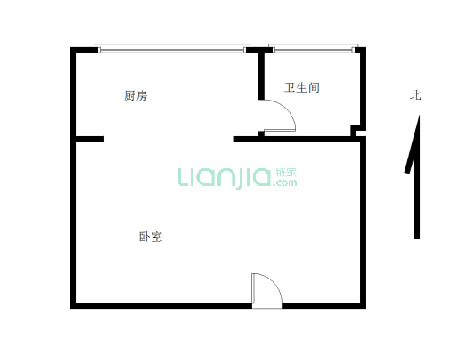 出售龙城国际一居室好楼层 出行方便-户型图