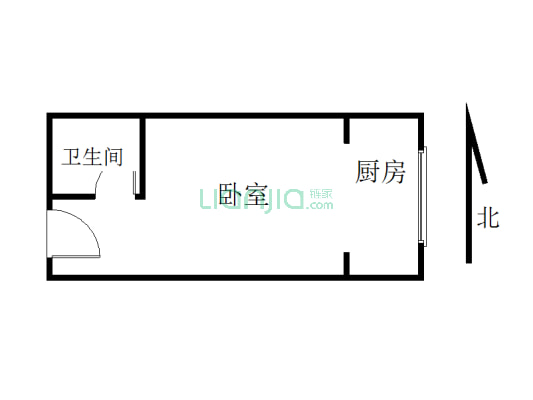 九龙广场 30.19平 一室一厅-户型图
