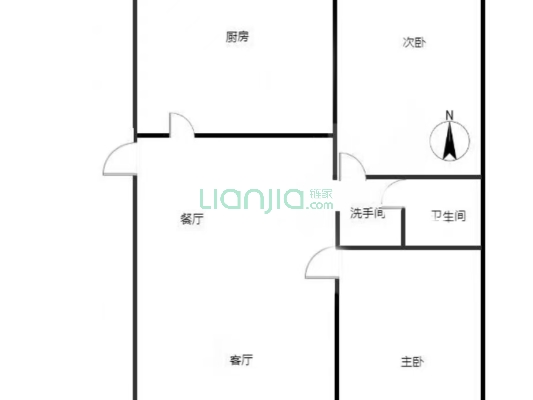 两室两厅 洋房  南北通透采光好 随时看房 人车分流-户型图
