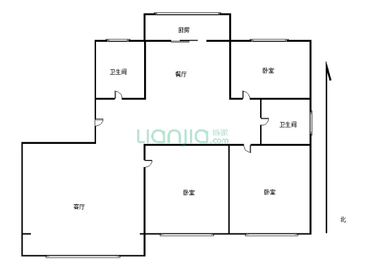 畅和新城大三室 单价低 产权清晰可按揭近南郭寺-户型图