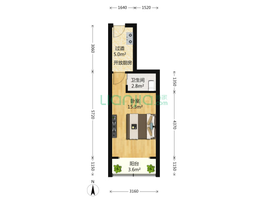 昭化小区 1室1厅1卫 29平方