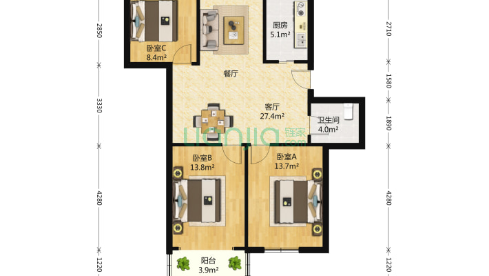 竹园新村二手房实景图