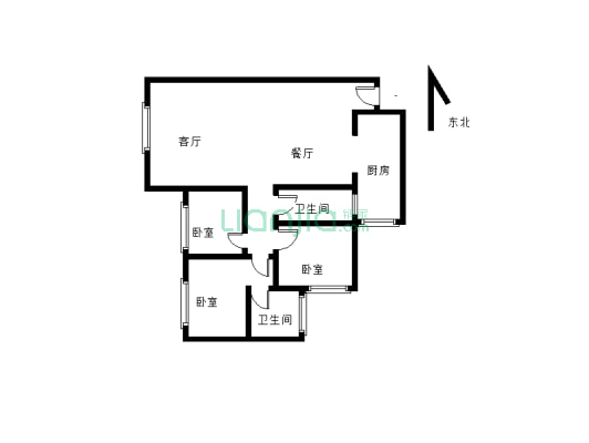 邦泰社区北区 标准三室 全中庭 满两年-户型图