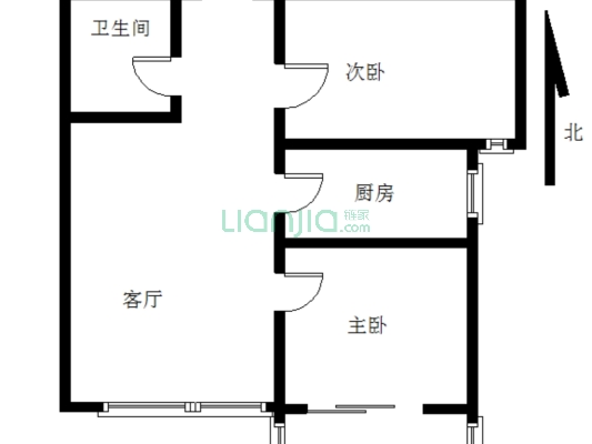幸福小区(涿州) 2室2厅 南-户型图