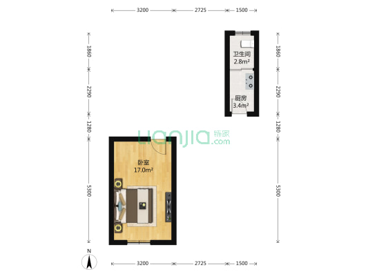 延吉东路557弄 1室0厅1卫 32平方