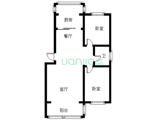 金冠家园 冠云路 南北通透两居-户型图