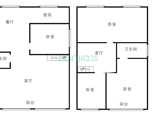 板楼，低密度小区，集中供暖，出门德信公园。-户型图